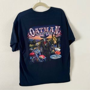 Oatman 2014 bike week Arizona motorcycle graphic T-shirt tee men’s
